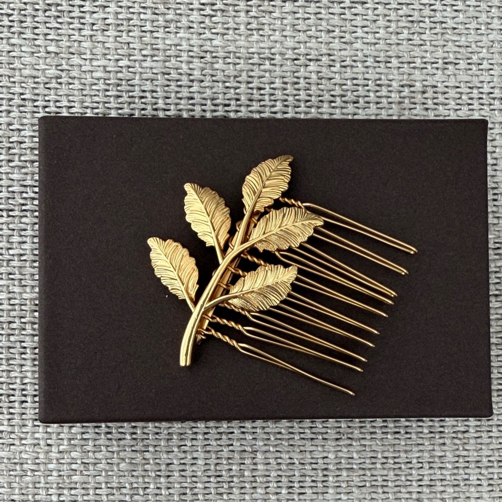 Avigail Adam Gold Leaf Five Stems Comb - Picture 2 of 6